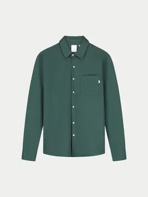 Law Of The Sea Troy Herringbone Shirt Sea Moss