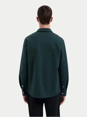 Law Of The Sea Troy Herringbone Shirt Sea Moss