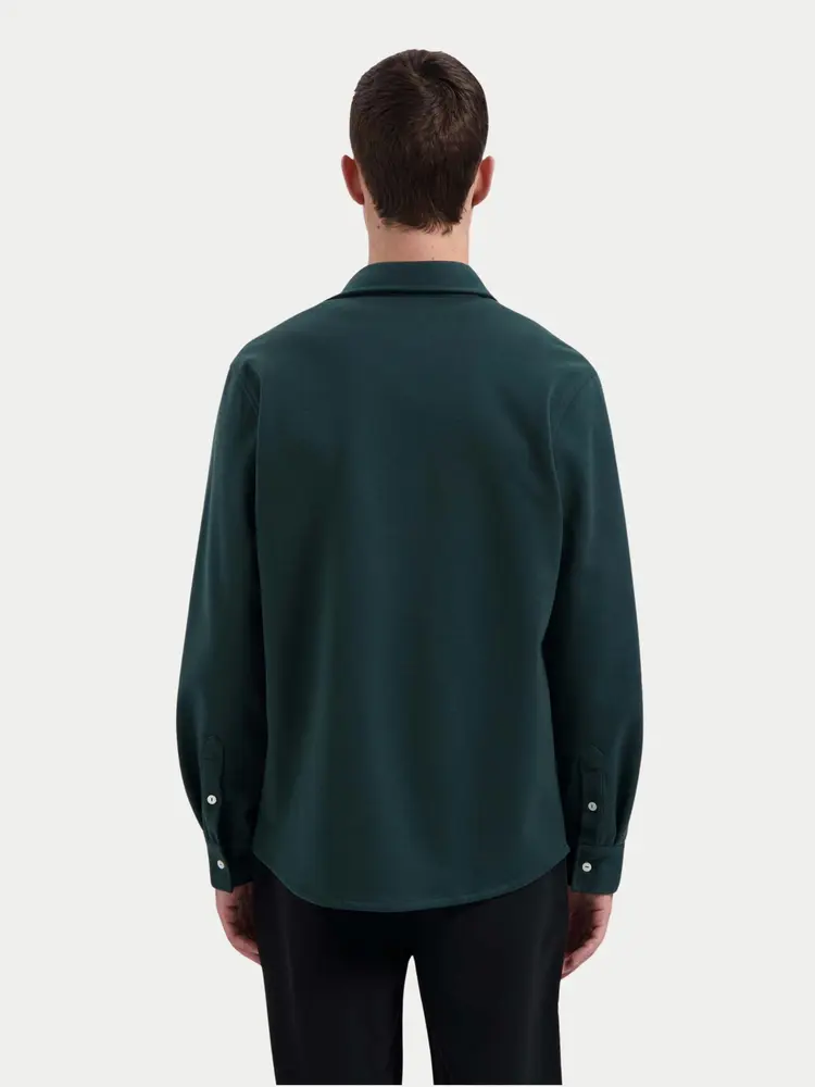 Law Of The Sea Troy Herringbone Shirt Sea Moss