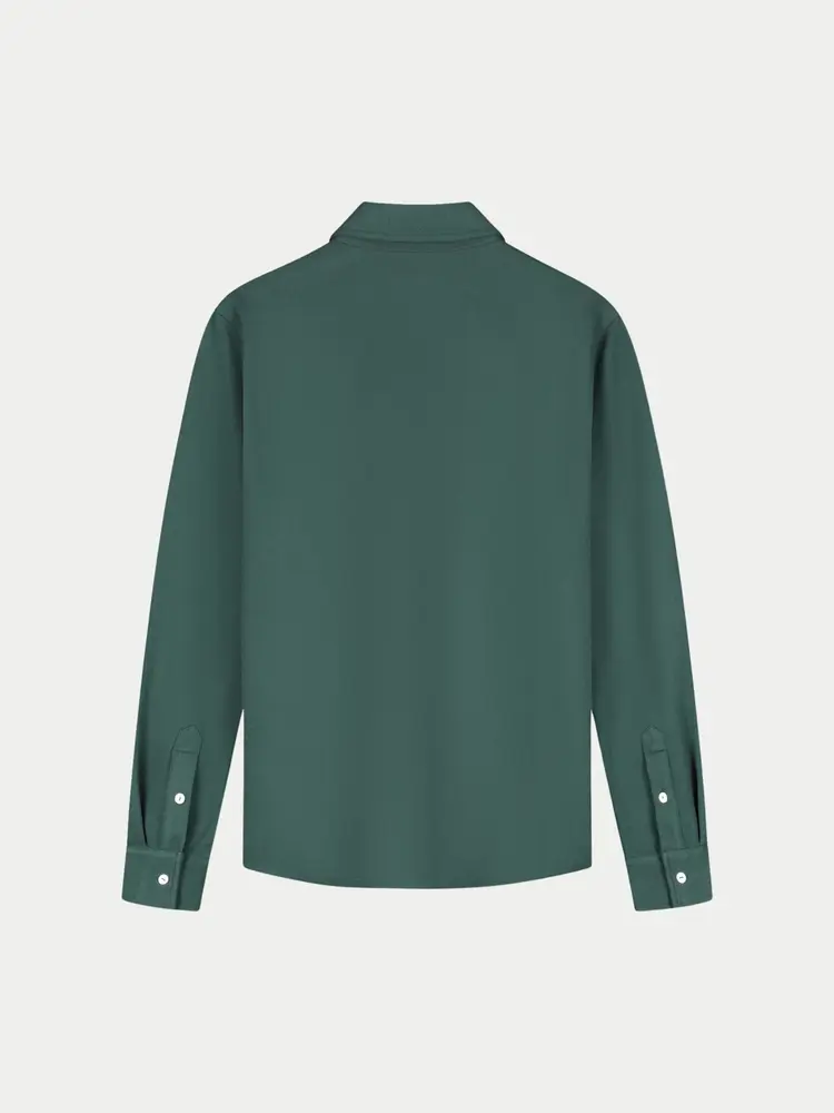 Law Of The Sea Troy Herringbone Shirt Sea Moss