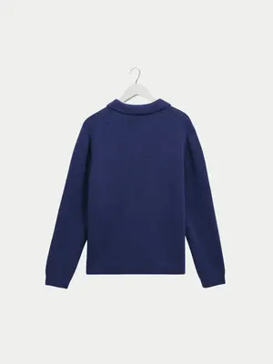 Wax London Carter Open Collar Polo Fluffy Blye