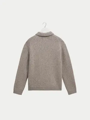 Wax London  Alpha Zip Polo Fleck Grey