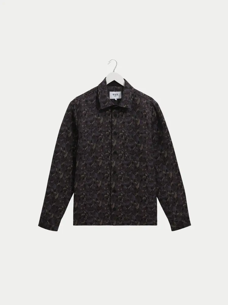 Wax London Whiting Overshirt Camo Jacquard