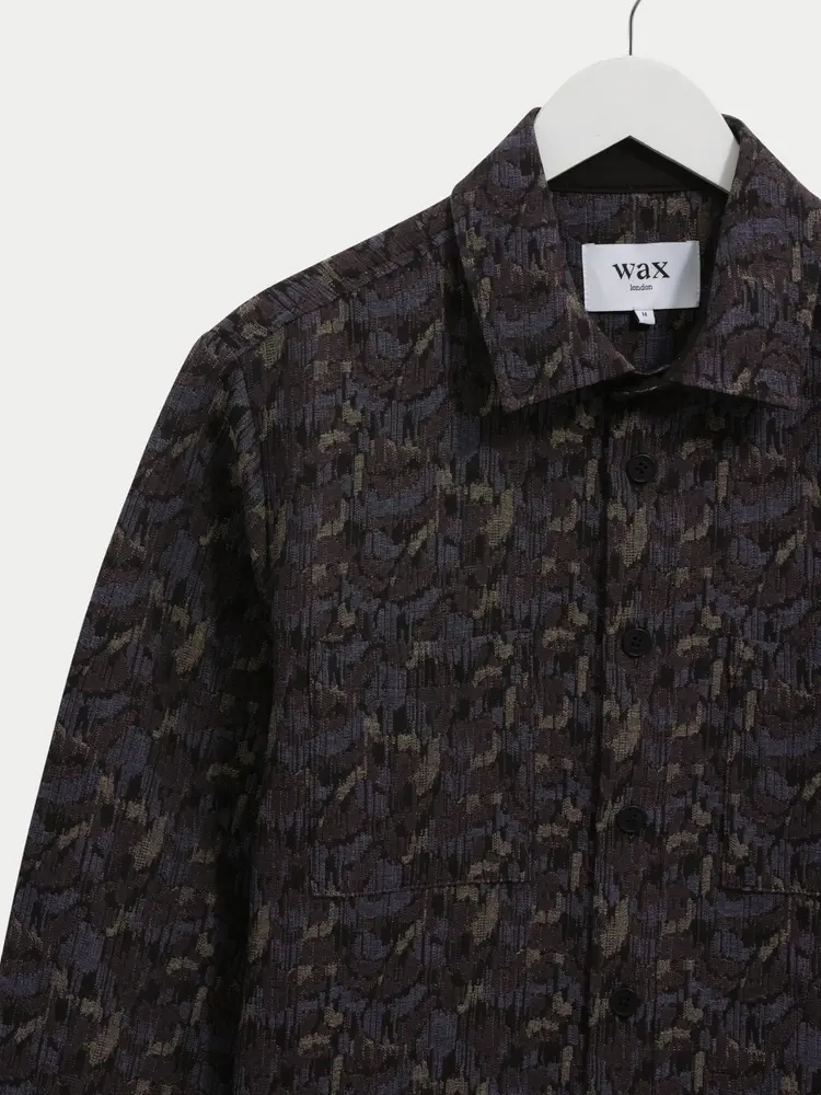 Wax London Whiting Overshirt Camo Jacquard