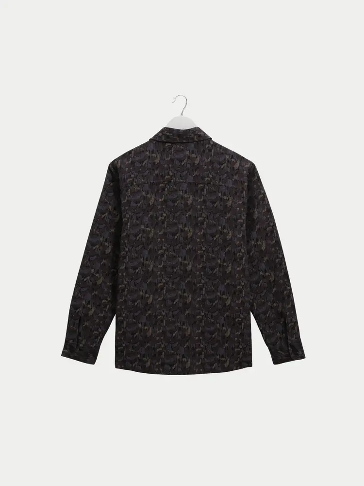 Wax London Whiting Overshirt Camo Jacquard