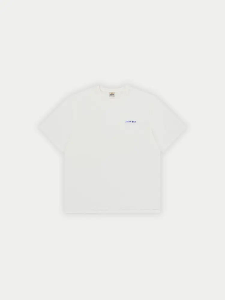 Kappy  Slub Cotton Half T-shirt White