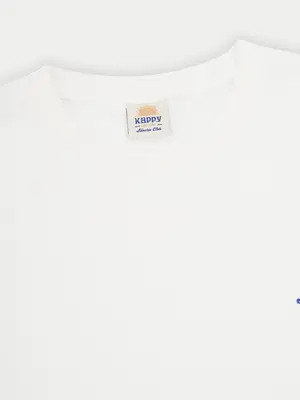 Kappy  Slub Cotton Half T-shirt White
