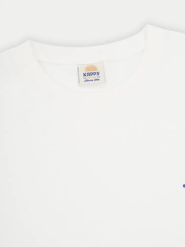 Kappy  Slub Cotton Half T-shirt White