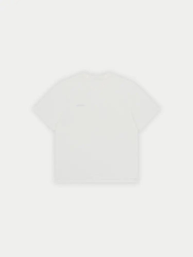 Kappy  Slub Cotton Half T-shirt White