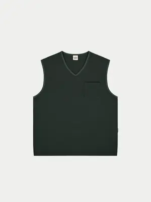 Kappy Woven Cotton Vest Green