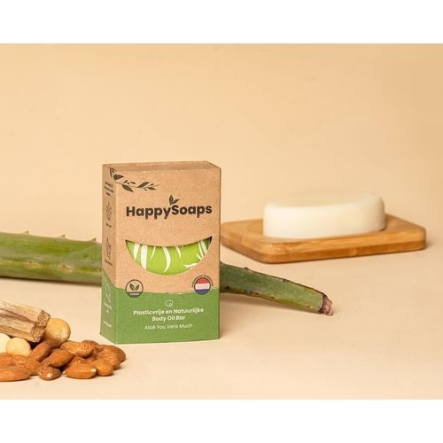 HappySoaps Body Oil Bar - Aloe You Vera Much HappySoaps Body Oil Bar - Aloe You Vera Much