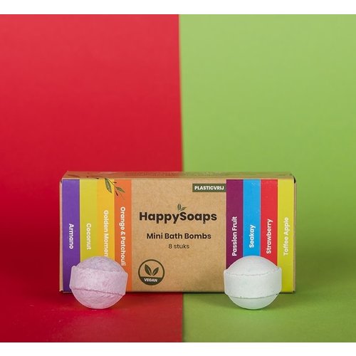 HappySoaps Mini Bath Bombs - Tropical Fruits (8 st.) HappySoaps Mini Bath Bombs - Tropical Fruits (8 st.)