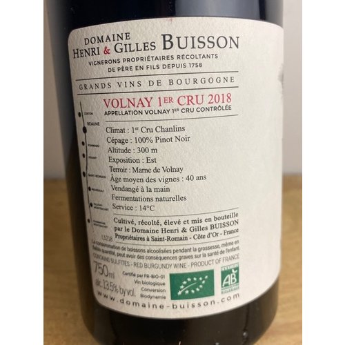 Domaine Henri & Gilles Buisson Volnay 1er Cru Les Chanlin