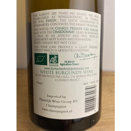 Domaine Christian Moreau Père & Fils Chablis 1er Cru Vaillon Guy Moreau