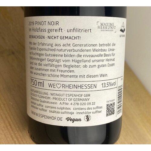 Weingut Espenhof Pinot Noir trocken 2024