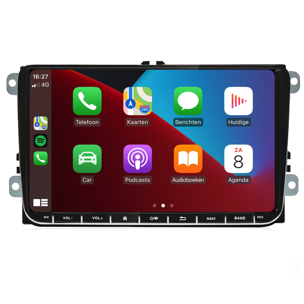 9 INCH Seat Draadloos CarPlay Android 10 Caraudiogigant.nl