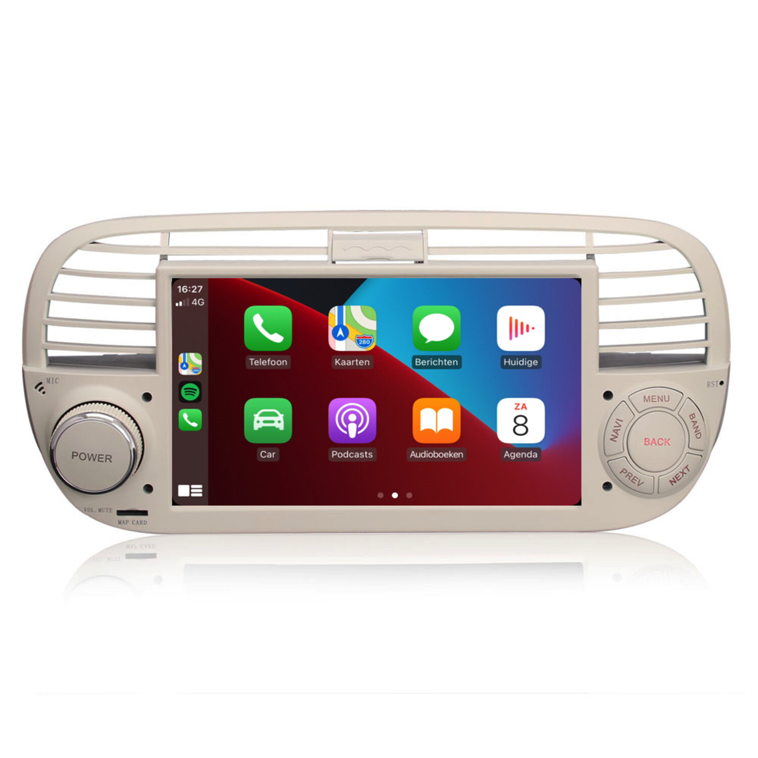 PE7150FL_C] 7 Fiat 500 Android 11 Octacore Car Stereo with RDS Radio  Coaxial Output DSP CarPlay 