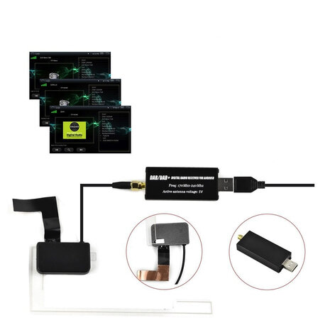 ② Universele DAB/DAB+ Antenne voor Auto - MCX Aansluiting - — Autoradios —  2ememain