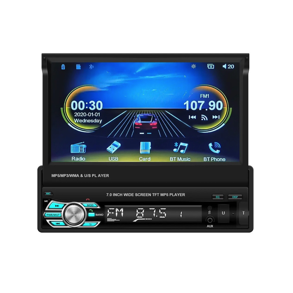 1-Din Autoradio & Android Auto | uitklapbaar scherm - Caraudiogigant.nl