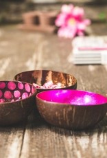 P'TIT POT METALLIC LACQUER COCONUT BOWL - FUCHSIA