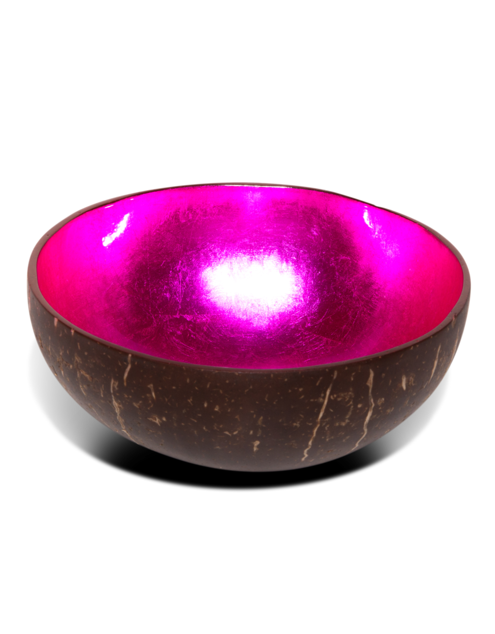 P'TIT POT METALLIC LACQUER COCONUT BOWL - FUCHSIA