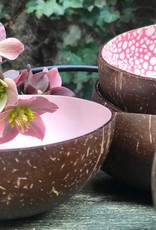 P'TIT POT METALLIC LACQUER COCONUT BOWL - FUCHSIA