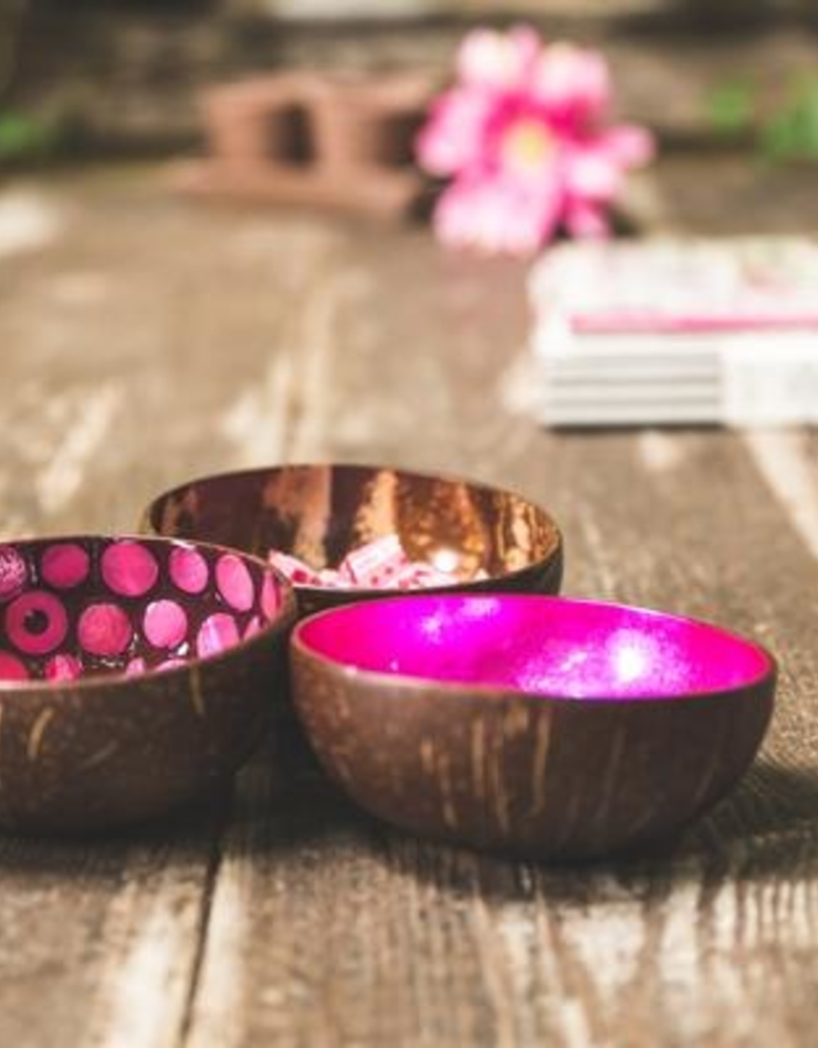 P'TIT POT MOTHER OF PEARL COCONUT BOWL - ORANJE MET PARELMOER