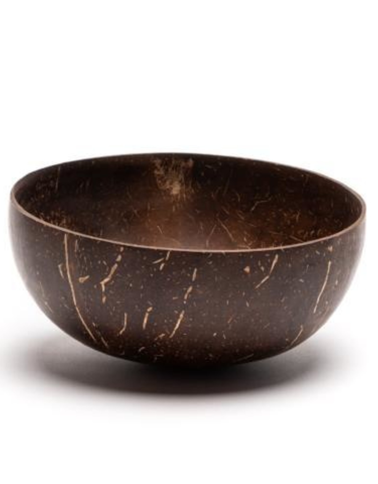 P'TIT POT GROTE NATURAL COCONUT BOWL MET LEPEL EN VORK UIT BEEN