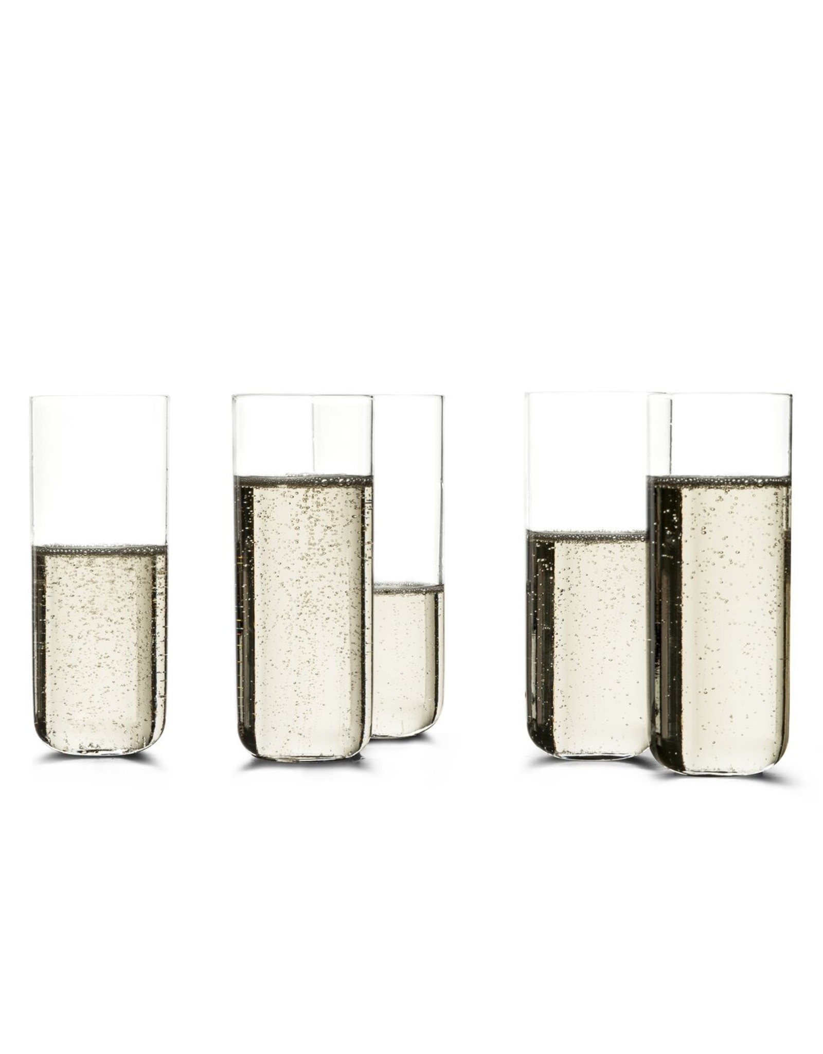 WHEN OBJECTS WORK VVD CHAMPAGNE GLAS SMOKE (SET PER 6 STUKS)