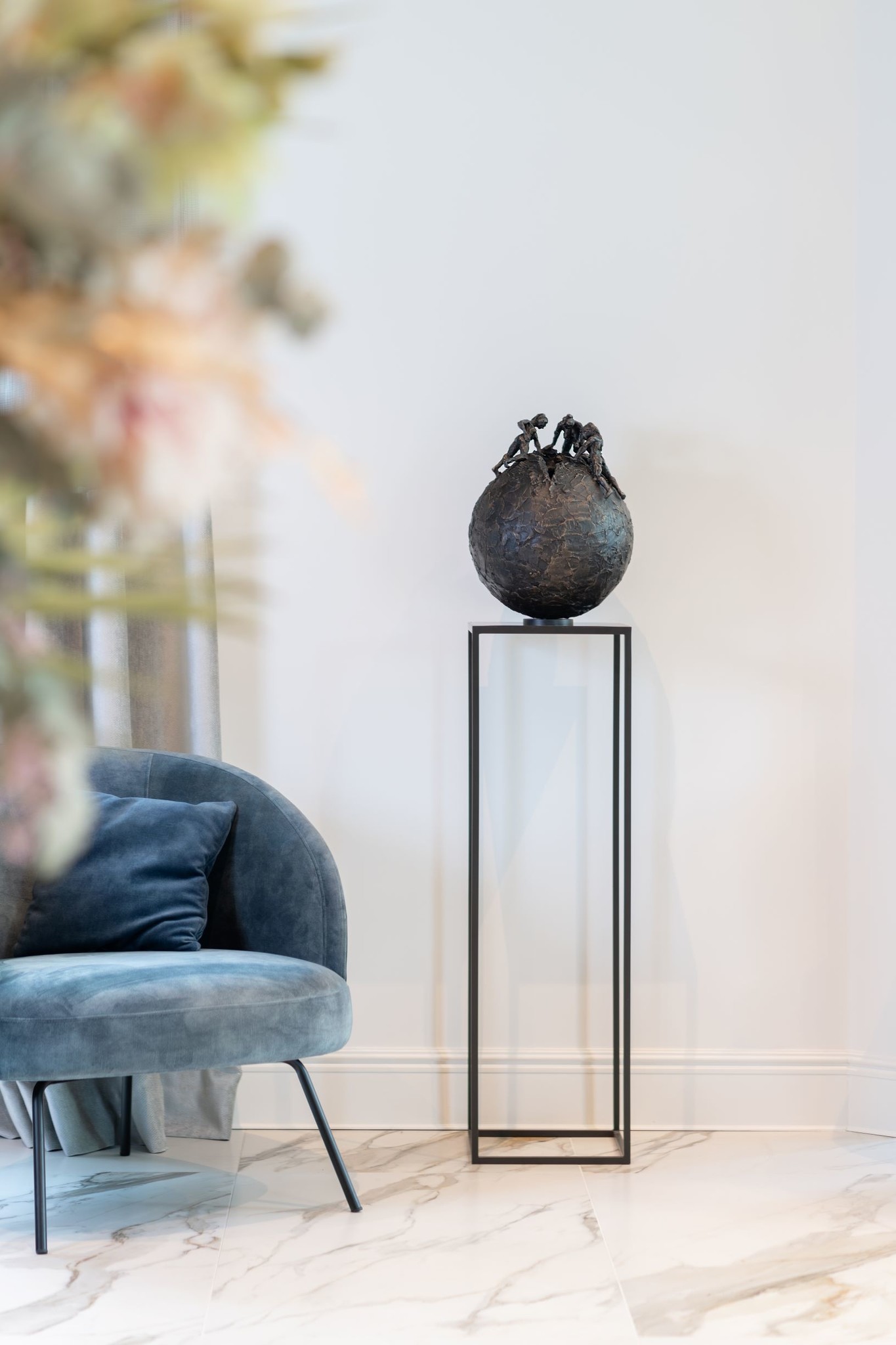 UNIVERSE BRONZEN BEELD Spherebox