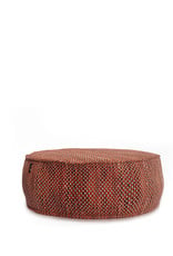 ROOLF LIVING SILKY ROUND POUF - TERRACOTTA