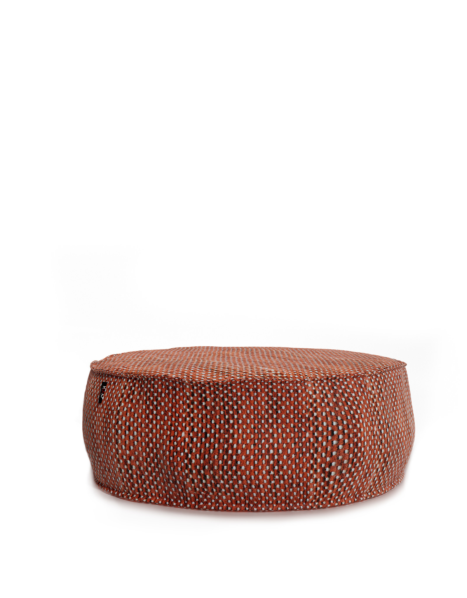 ROOLF LIVING SILKY ROUND POUF - TERRACOTTA