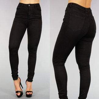 BLACKFRIDAY50 Basic Black High Waist Jeans mit Stretch