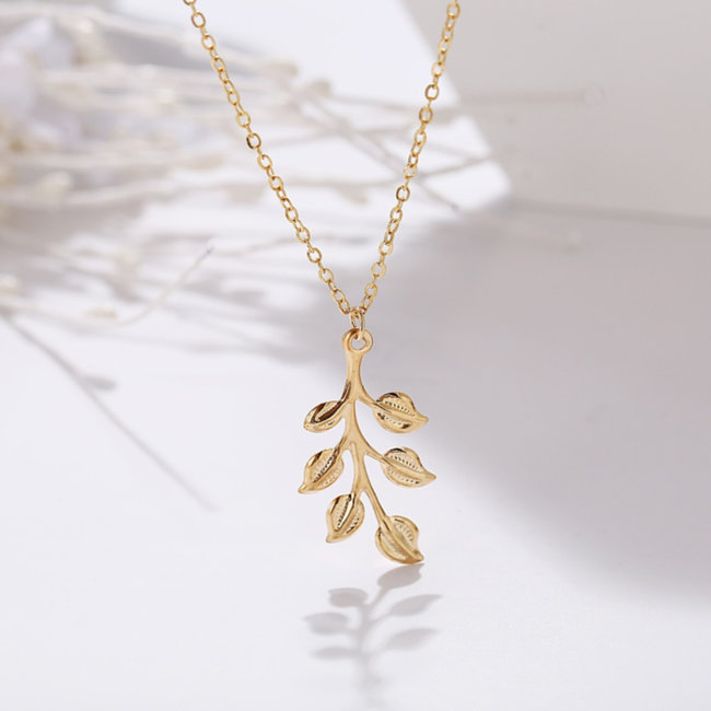 BF2023 Gold-Blätter-Halskette