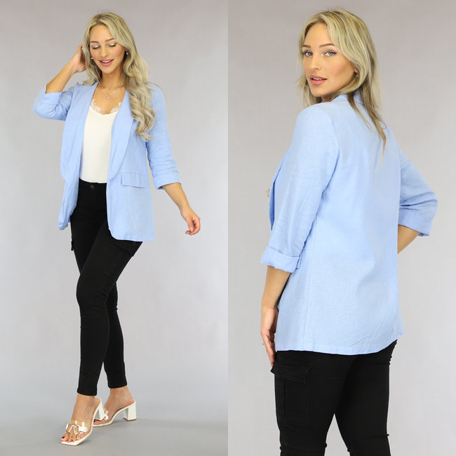 Hellblauer Loose-Fit-Blazer