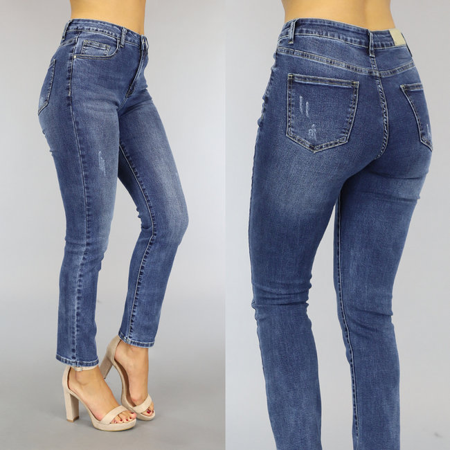 Dunkelblaue Relaxed Fit Jeans