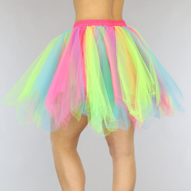 Neonfarbenes mehrfarbiges Tutu