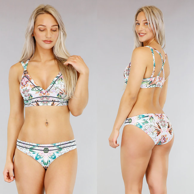 Langer Bikini mit Druck - Höschen