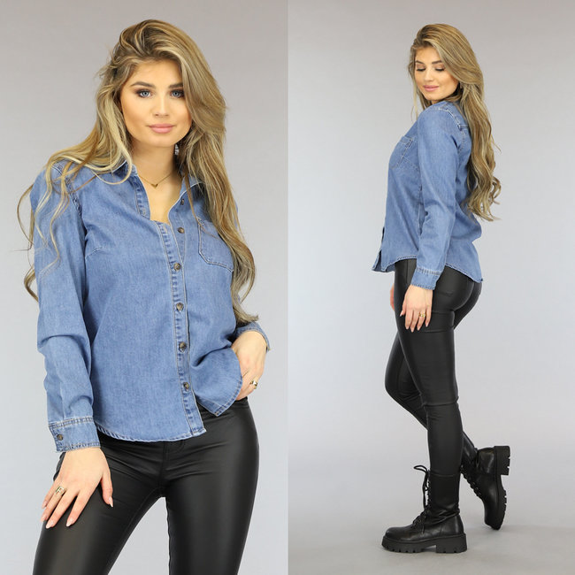 Einfache Denim-Bluse