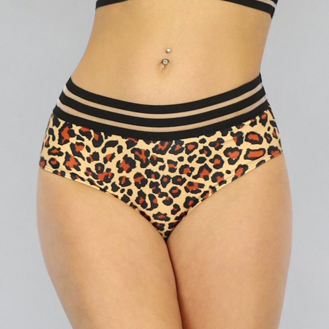 Maxi Fudge Leopard Print Bikiniunterteil mit Riemen
