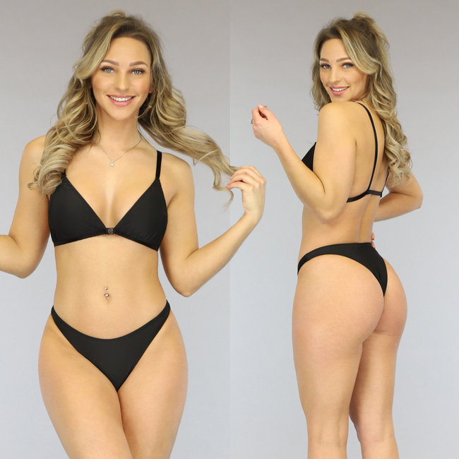 Basic Schwarz Cheeky Bikini unten