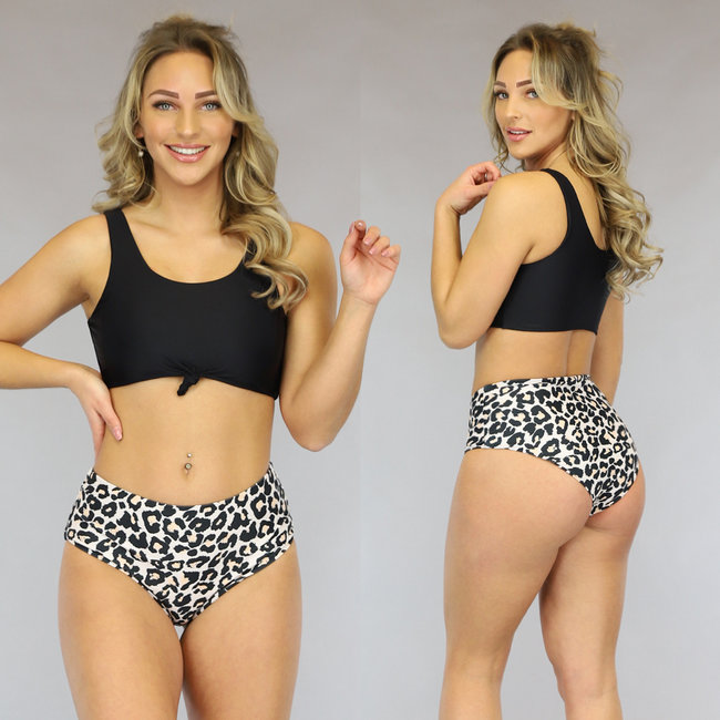 Maxi-Bikini-Unterteil mit Leopardenmuster