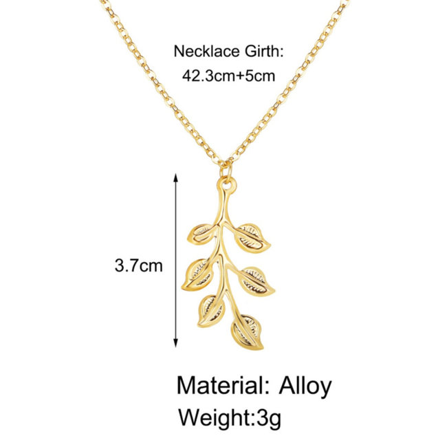 Gold-Blätter-Halskette