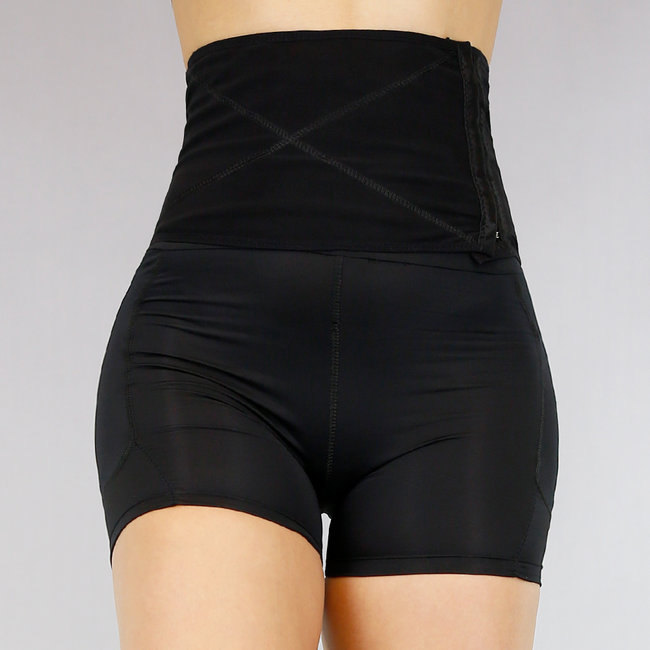 Schwarze Shaping Butt Lift Pants mit Waist Trainer