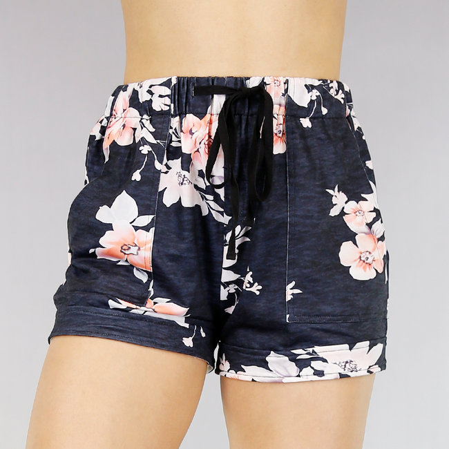 Bequeme Shorts mit Blumendruck