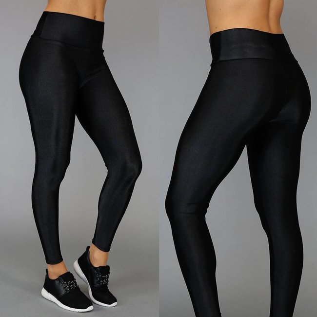 Schwarz glänzende Leggings