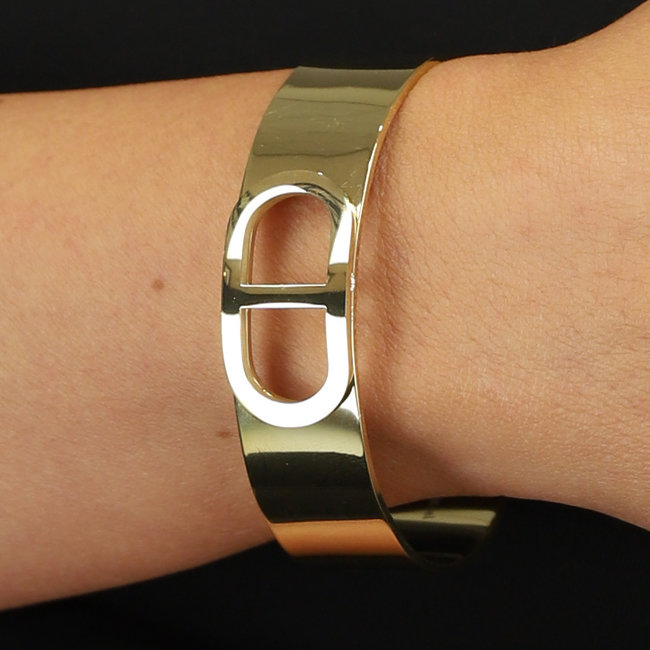 Gold-Clip-Armband mit Ausschnitt