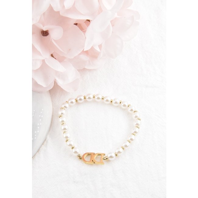 Gold DD-Armband mit Perlen