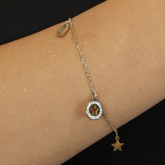 BF2023 Edelstahl-Charm-Armband Gold