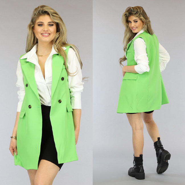 SALE Apfelgrün Oversized Blazer Gilet